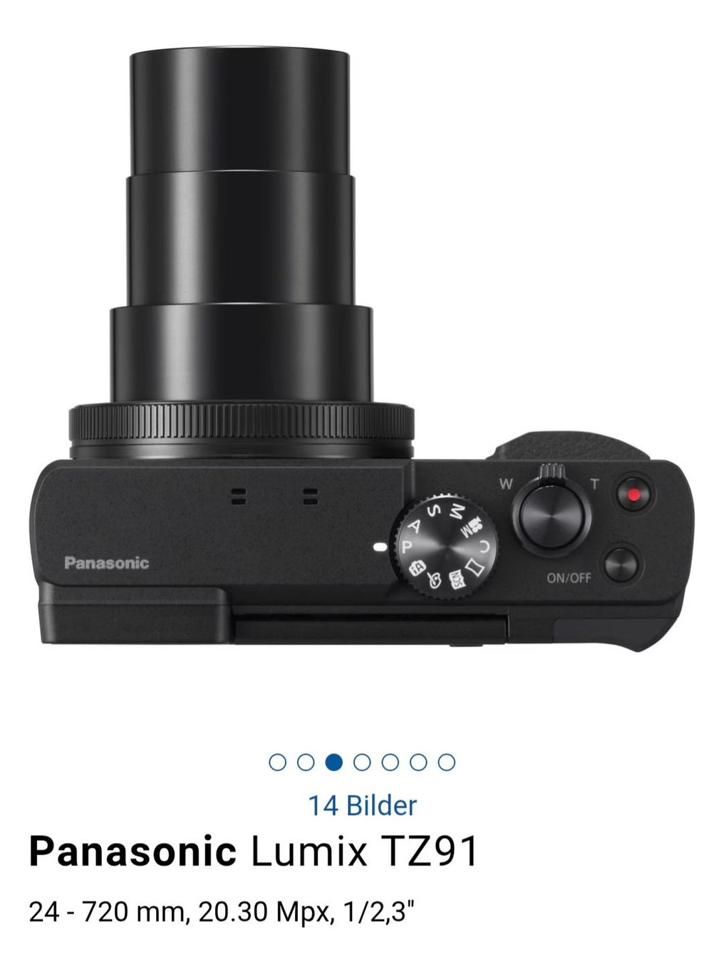 Panasonic Kamera: Kompaktkamara Panasonic Lumix DC-TZ91 – Gebraucht aus Rapperswil BE von Cooper1275 1