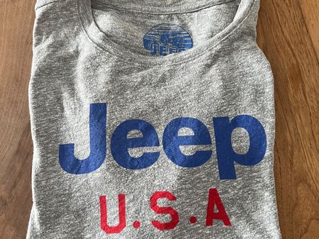 Jeep T-Shirt Lucky Brand XL mit Aufschrift USA, Top Zustand