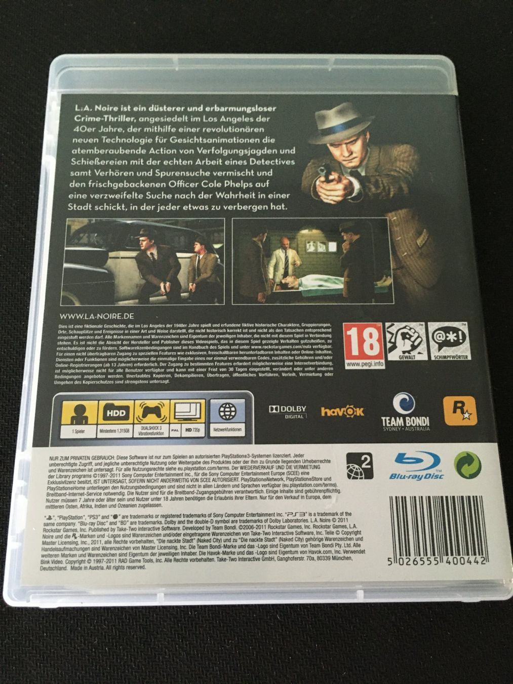 Sony Giochi: L.A. Noire - Playstation 3 / PS3 – Usato da St.Gallen venduto da sjosjo 1