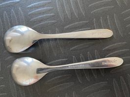 2 x Swissair Löffel - Kaffeelöffel
