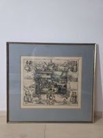 Antike Lithographie Schweiz Vorort Zürich Dannheimer ca 1845