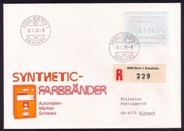 ATM 6/6lllb_R-FDC 18.1.84_NEUES SYNTHETIK-FARBBAND_ERSTTAG !