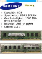 SAMSUNG 8GB RAM DDR3 240-Pin DIMM