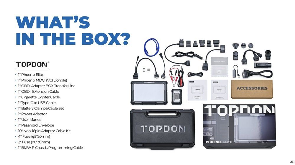 Tutti gli attrezzi: Topdon Phoenix Elite OBD2-Diagnosescanner Programmierung – Nuovo e nell'imballaggio originale da Malans GR venduto da BUYBEST-Schweiz 9