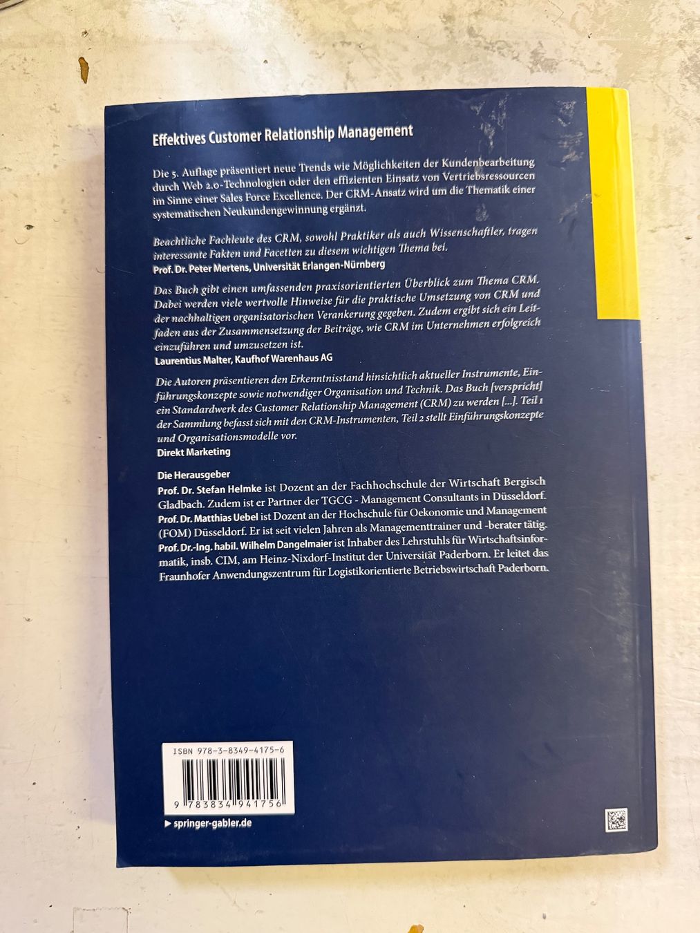 Libri: Effektives Customer Relationship Management – Usato da Dietikon venduto da Buchantiqdietikon 3