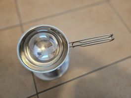 Rechaud mit Schale Edelstahl guter Zustand/ Saucenwärmer