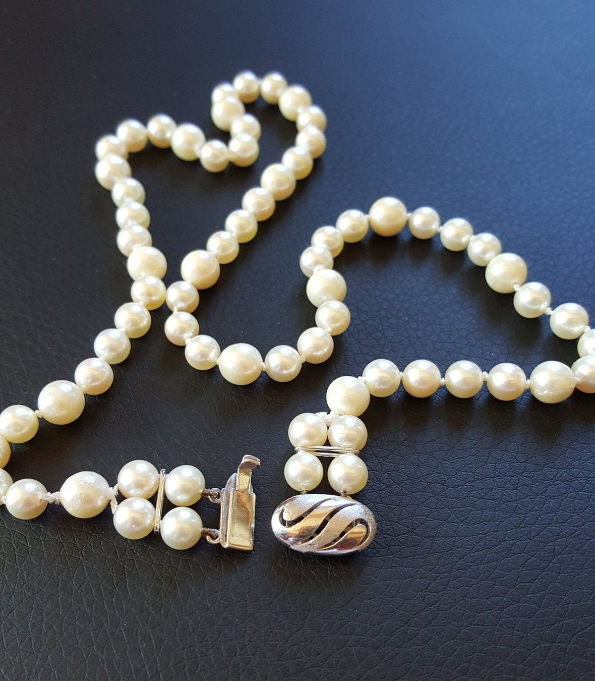 Ketten: 750 Weiss Gold Perlen Kette 18 Karat – Gebraucht aus Wald ZH von Dasilver 2