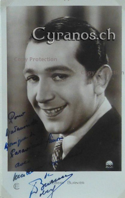 Autografi: Robert Burnier (1897-1974) Schauspieler - Autogramm – Usato da Dietikon venduto da immortal-stars