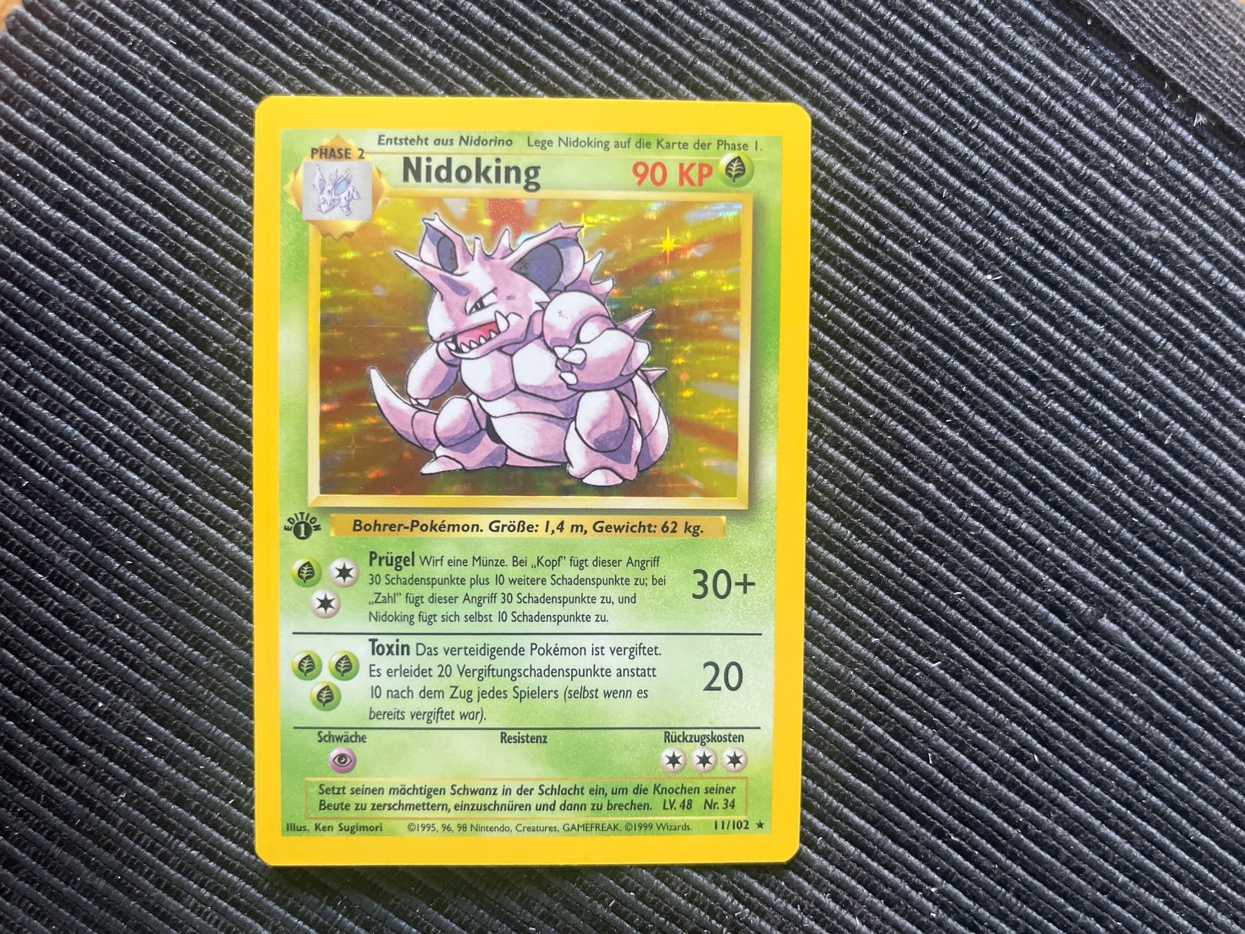 Pokémon Sammelbilder & Trading cards: Pokemon Nidoking holo 1.Edition Base Set – Gebraucht aus Wabern von Collectfun