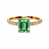 Smaragd-Ring 14k Roségold 1,22ct