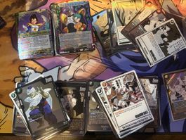 Dragon Ball TCG stack of rare and super rare cards & C/UC