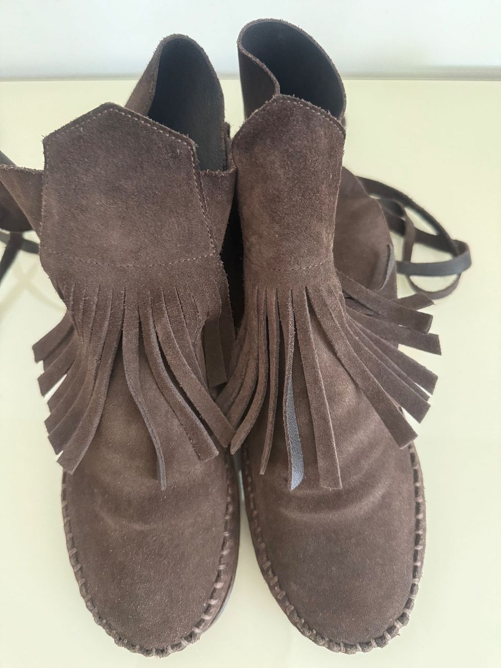 Scarpe da donna: WILDLEDER MOKASSIN FRANSEN BRAUN GR.40 – Usato da Steg im Tösstal venduto da goldlionfree 8