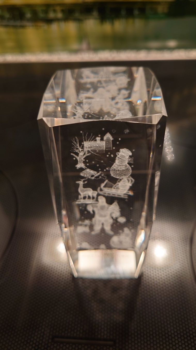Alle Dekorationen: Glas-Lasergravur mit Weihnachtsmotiven – Gebraucht aus Zug von Hockey12 5
