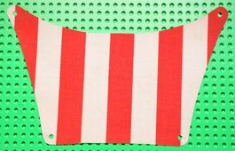 LEGO® Cloth Sail 27 x 17 Top with Red Thick Stripes Pattern