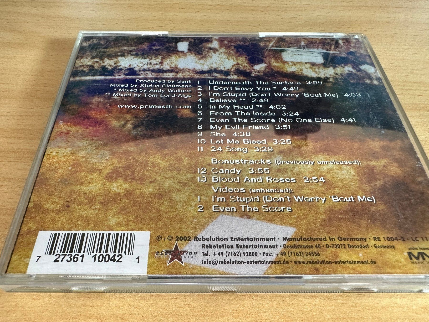 CD: Prime Sth – Underneath The Surface – Usato da Rikon im Tösstal venduto da Alpenmutz 1