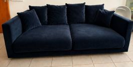 IKEA STOCKHOLM 3-Sitzer Sofa  dunkelblauer Samt