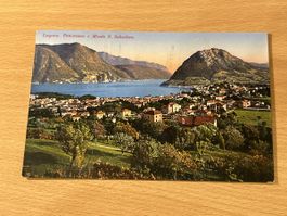 Alte Ansichtskarte Lugano Panorama, Monte S. Salvatore