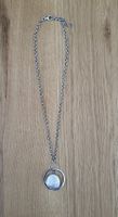 925 Silber Halskette mit Perlmutt Anhänger elegant-modern