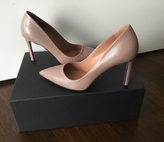 Samuele Failli Elegante   Leder Pumps, Beige, Gr 39