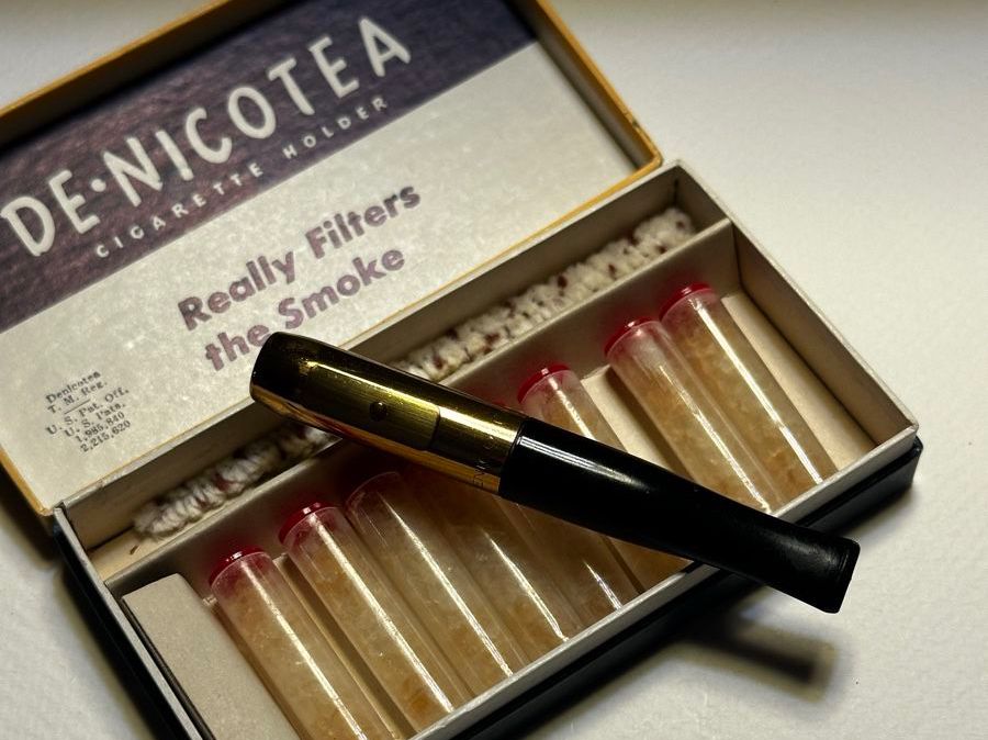 Denicotea Portasigarette Nizza In Mogano, 74 Mm, Con Filtri Slimline Inclusi