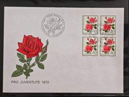 Ersttagsbrief, Rose, Pro Juventute 1972, Bern