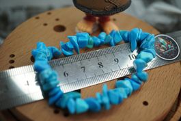Howlith  Blau   Splitter elastisches Armband  Ab 1.-