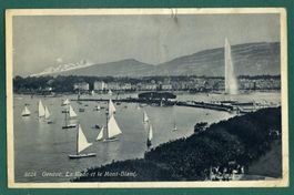 Genève, La Rade et le Jet d'eau, ungelaufen, ca. 1930