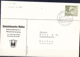 Brief Schweiz Mit Marke Technick Und Landschaft 1957 ZH