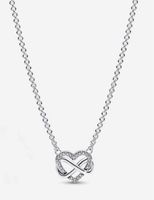 Collier Pandora Coeur Infini Argent Sterling Argenté Bon éta