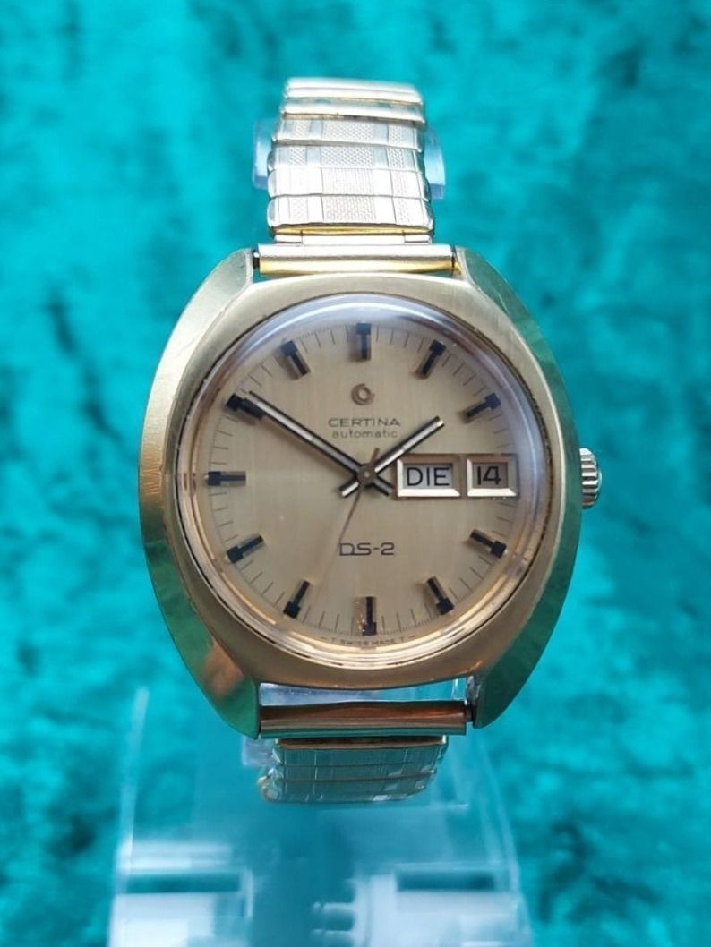 Certina Orologi: schöne Certina DS - 2 Turtleback Edition, Day Date Automatic – Usato da Bassersdorf venduto da antik_leo