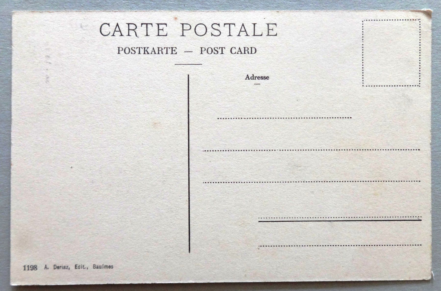 Cartoline postali: Vallorbe - La Source – Usato da Fétigny venduto da Billy2miny 1