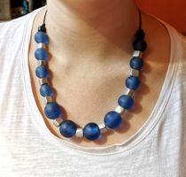 Collier fantaisie bleu