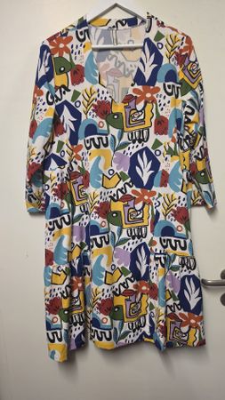 Robe"Indies"/Neuve/Motifs Abstraits Colorés/Évasée/Taille:42