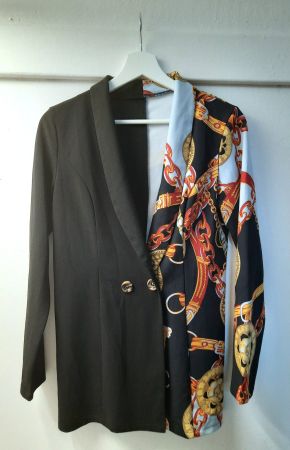 Schwarzer Blazer Gr S, Extravagantes Design, Wie Neu!