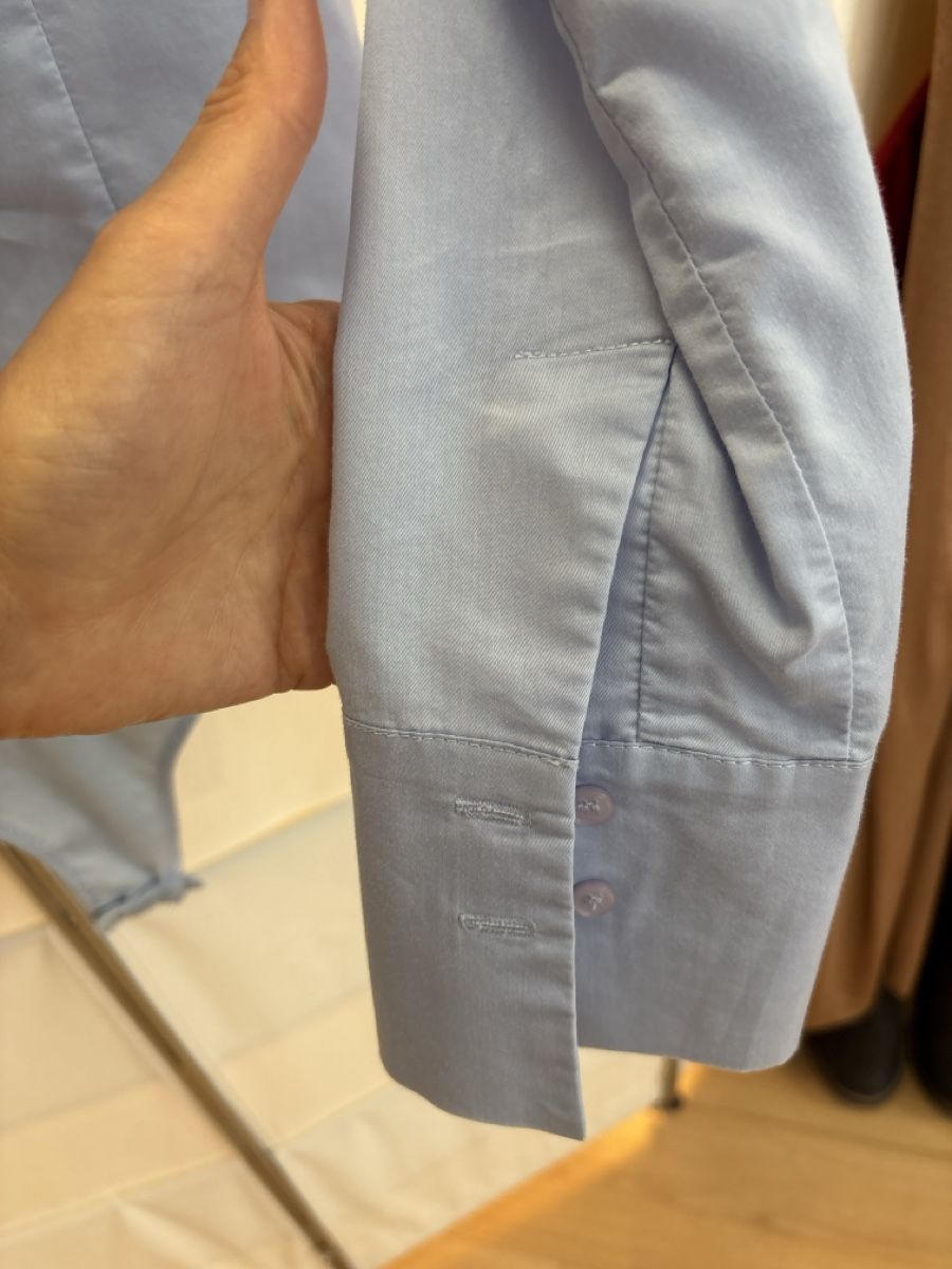 Hallhuber Camicette: Body Bluse Hallhuber Basic hellblau Grösse 40 getragen – Usato da Burgdorf venduto da VouSchoen 4