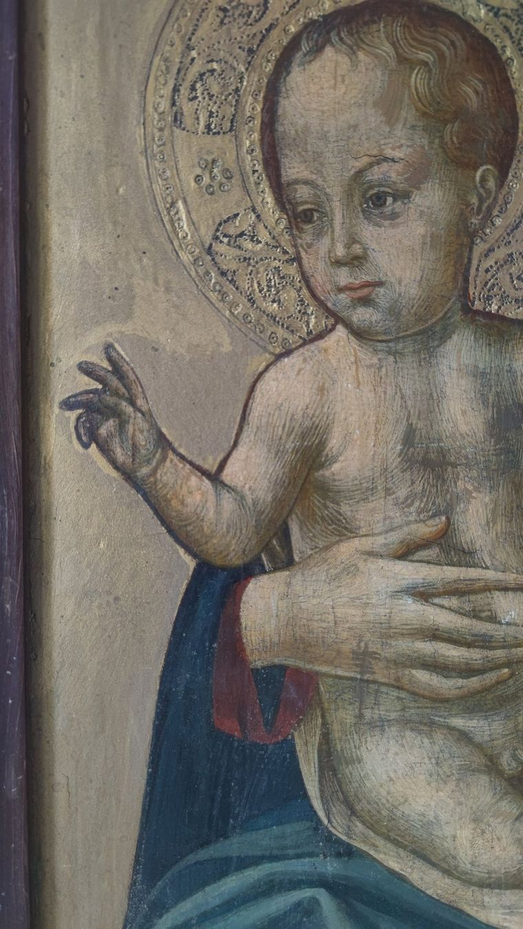 Dipinti: Dipinto Antico Madonna con Bambino – Usato da Genève venduto da Atelier.Curio 6