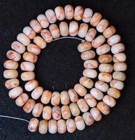 1 Strang Red Spider Web Jasper Perlen Rondellen 8x5mm
