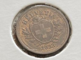 Schweiz 1 Rappen 1933 vzgl - unz dunkle Patina alter Wappen