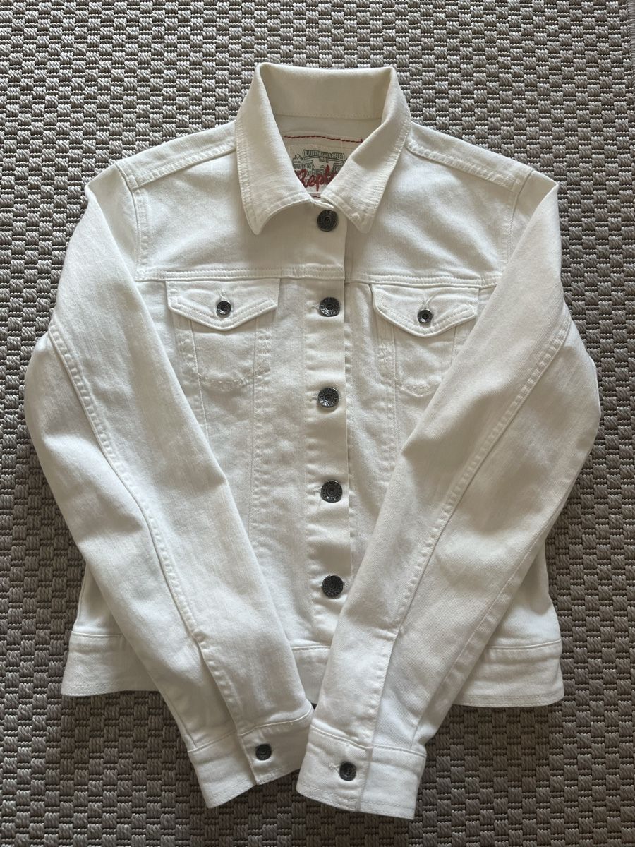 Replay Giacche: Replay | Women's White Denim Jacket | Size M – Usato da Zürich venduto da ecracco