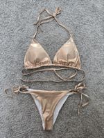 Bikini gold metallic Grösse M neu