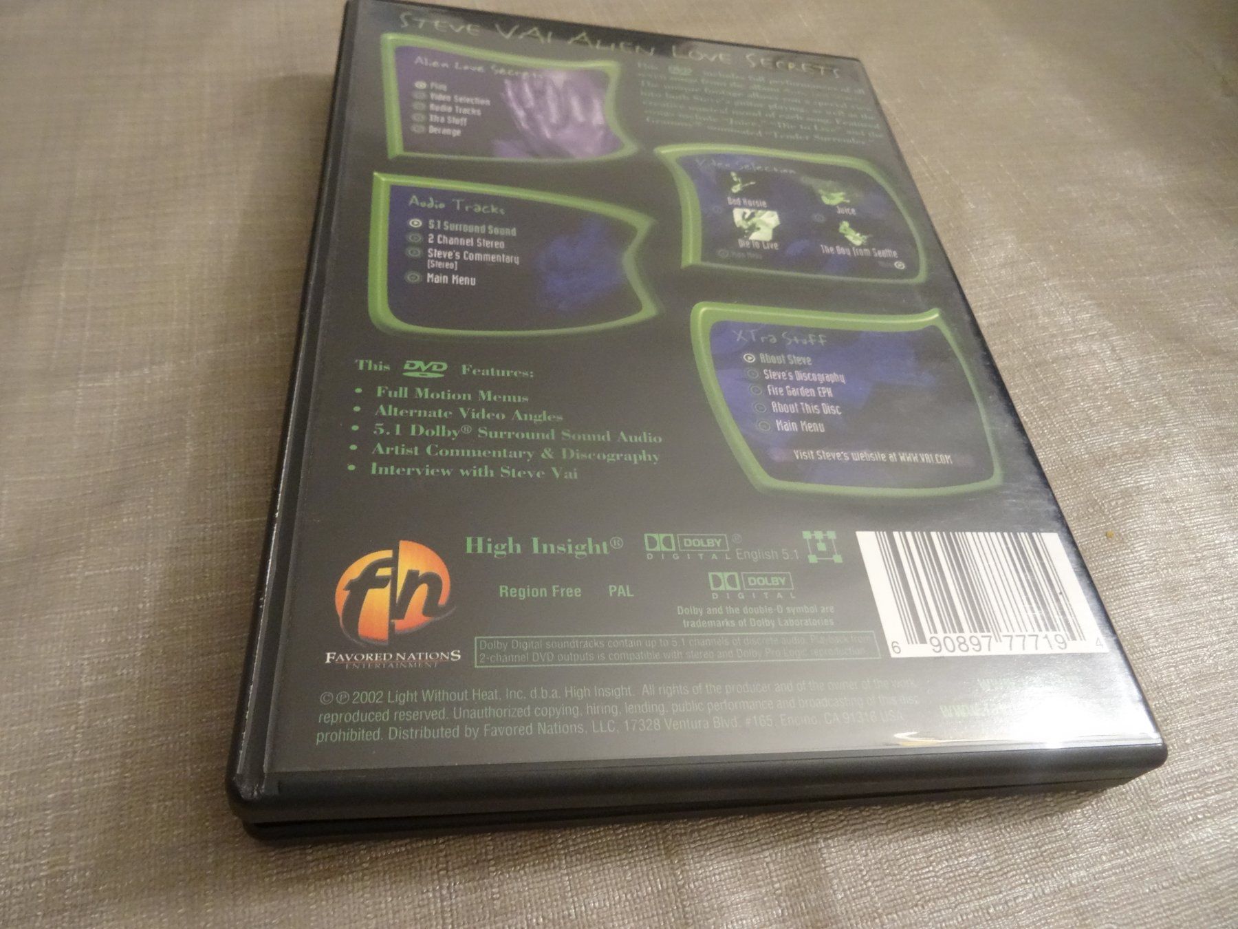Tutti i DVDs: Steve Vai - Alien Love Secrets DVD – Usato da Olten venduto da Disc-Verkauf 2