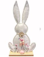 Deko Hase aus Filz auf Holzständer 30 cm 25106