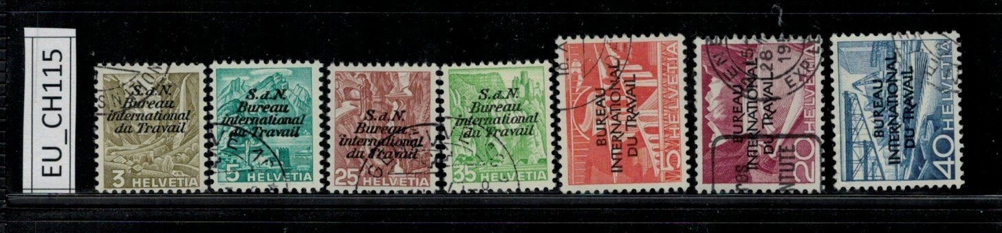 Tutti i francobolli: Schweiz, Genfer Ämter, BIT 1937/50, EU_CH115 – Usato da Erlenbach ZH venduto da panstamps
