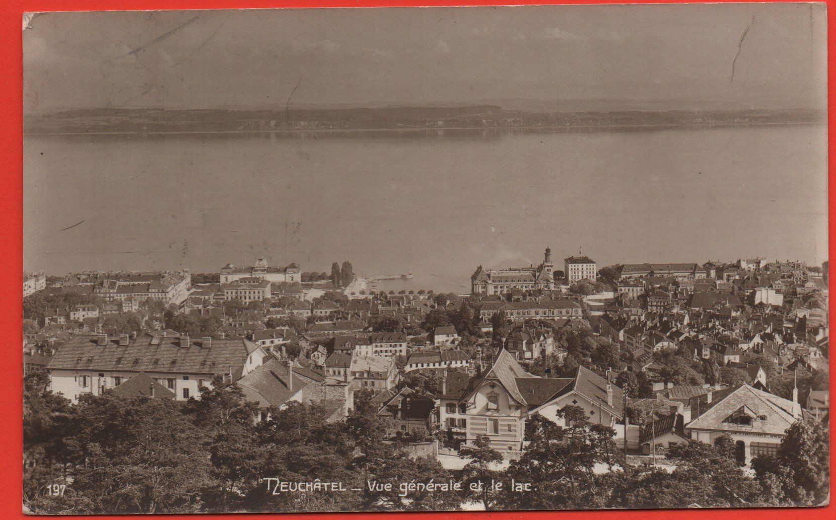 Cartoline postali: NEUCHÂTEL Vue générale et le lac – Usato da Jona venduto da philajona