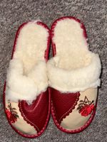 Lammfell Pantoffeln Schlappen Schuhe 36 Stickerei Finken