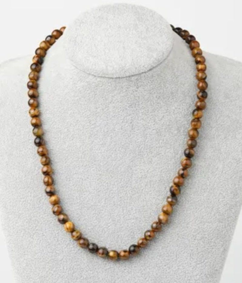 Catenine: Collier de perles Oeil de tigre – Nuovo e nell'imballaggio originale da St-Imier venduto da supernova21 2