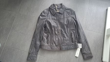 Lederjacke Gr. 38 grau