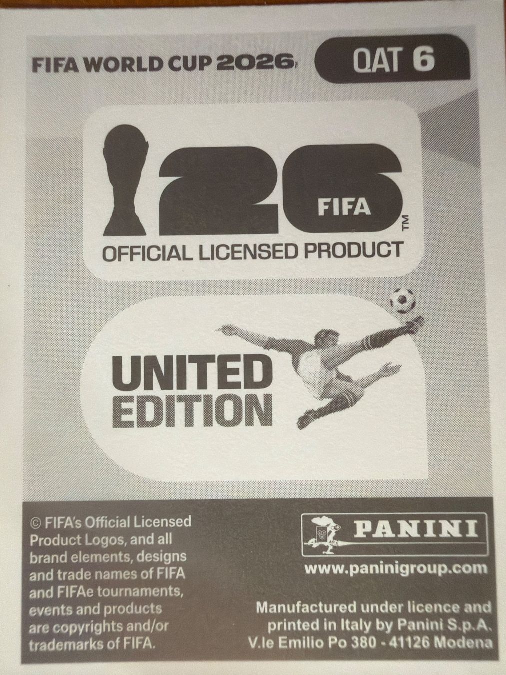 Panini Cartes à collectionner: Panini QAT6 – Neuf (Voir description) à Susten par Rechnun 1