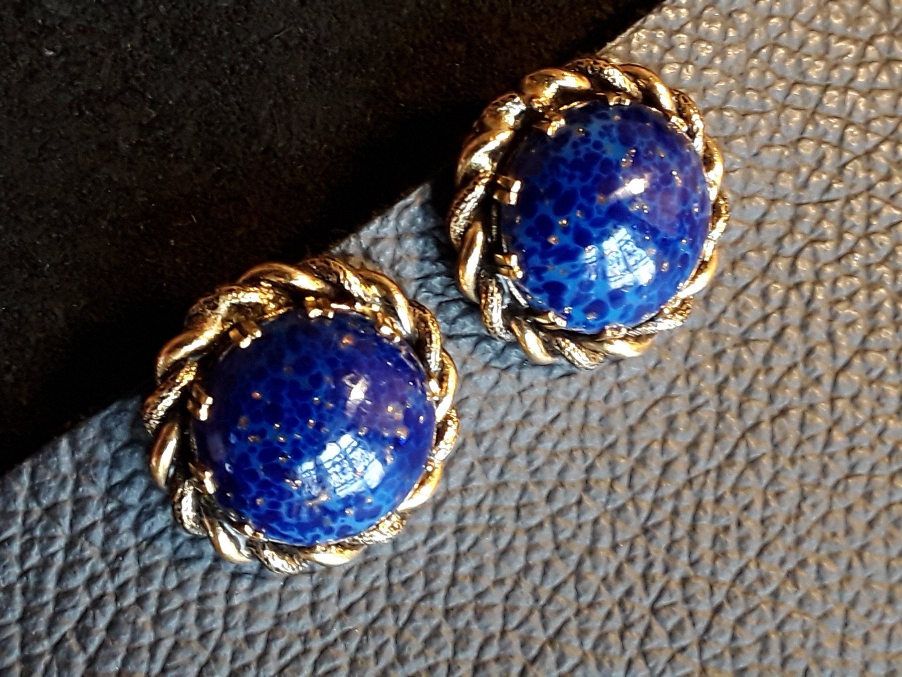 Murano Orecchini pendenti & Orecchini a lobo: Vintage Murano blaue Ohrclips – Usato da Zürich venduto da Aleick 5