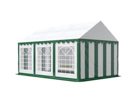 HEBU-Tent Profi PVC Partyzelt 3 × 6 m – grün/weiss
